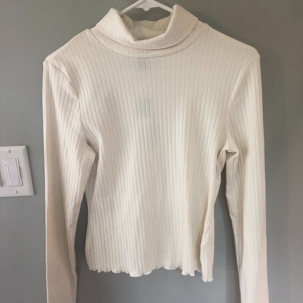 NEW Cream Long Sleeve Turtle Neck